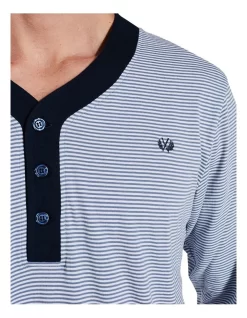 LS Grey Stripe Nightshirt Pyjama -Men Clothing Store 681526630 5 720x928