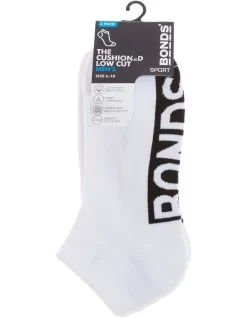 Bonds Logo Low Cut Socks 3 Pack In White