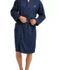 Cotton Sateen Dressing Gown Navy -Men Clothing Store 782471620 1 720x928