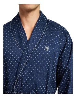 Cotton Sateen Dressing Gown Navy 9 Cotton Sateen Dressing Gown Navy -Men Clothing Store 782471620 4 720x928