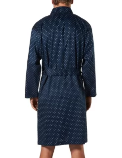 Brooklyn Cotton Dressing Gown Navy -Men Clothing Store 782633710 3 720x928