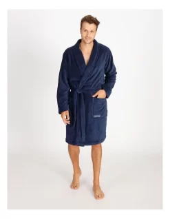 Calvin Klein Plush Robe Navy