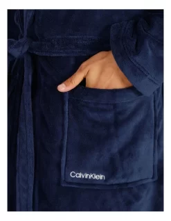 Calvin Klein Plush Robe Navy -Men Clothing Store 784642780 3 720x928