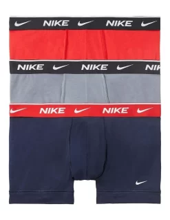 Nike Everyday Stretch Trunk Navy/Grey/Red 3 Pack