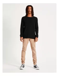 Oliver Waffle Tee Black -Men Clothing Store 793659250 3 1 720x928