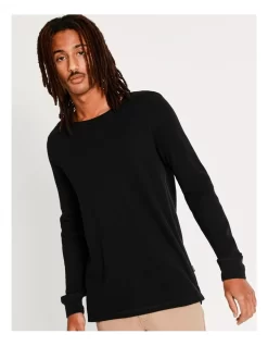 Oliver Waffle Tee Black -Men Clothing Store 793659250 4 1 720x928