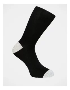 Plain Bamboo Heel & Toe Sock Black -Men Clothing Store 810326260 3 1 720x928