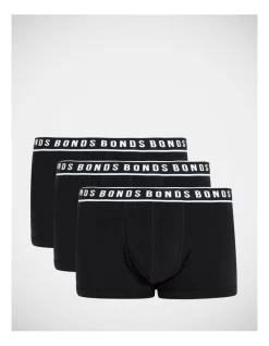 Bonds Fit Trunk 3 Pack In Black