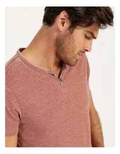Hudson Short Sleeve Henley Red -Men Clothing Store 835057000 5 720x928