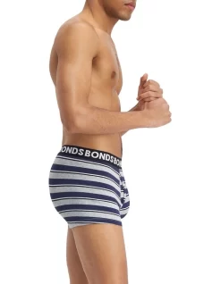 Bonds Everyday Stripe Trunks 3 Pack In Black And Blue -Men Clothing Store 851862430 4 720x928
