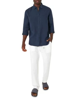 The Somersby Linen Shirt In Blue -Men Clothing Store 872612020 3 720x928