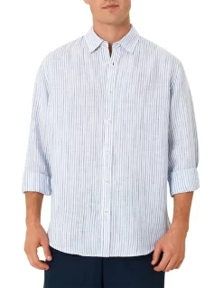 The Surfside Linen Shirt In Blue