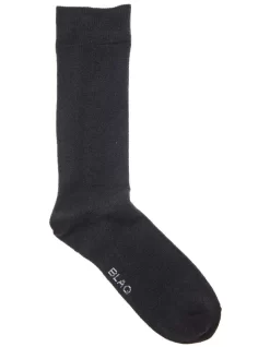 Full Terry Bamboo Boot Socks In Black
