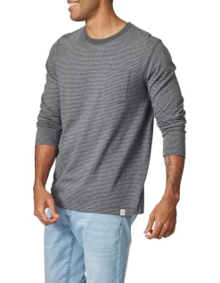 Johnny Stripe Tee In Grey -Men Clothing Store 891229420 3 720x928