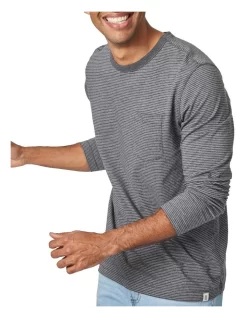 Johnny Stripe Tee In Grey -Men Clothing Store 891229420 4 720x928