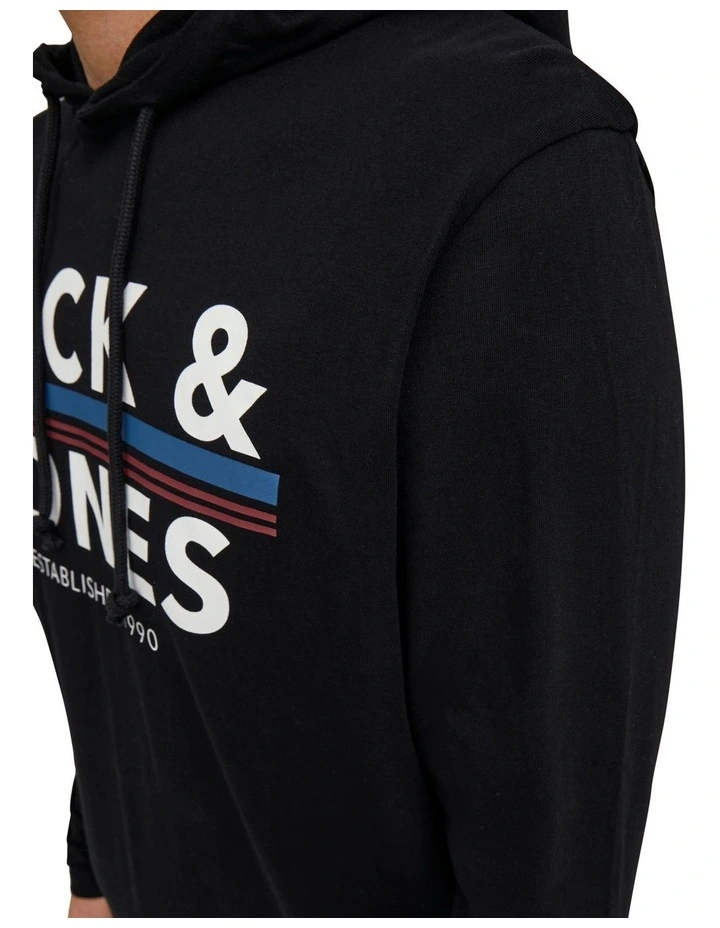 Jack & Jones Ron Jersey Loungewear Hoodie In Black 7 Jack & Jones Ron Jersey Loungewear Hoodie In Black - Image 5