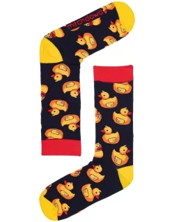 Rubber Ducks Socks Navy