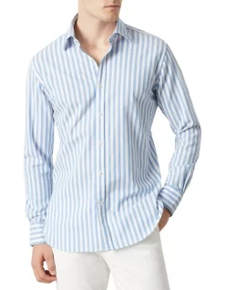Anderson Stripe Shirt Blue