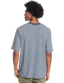 Quiksilver Striped T-Shirt Dark Navy -Men Clothing Store 910425520 3 720x928
