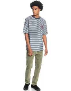 Quiksilver Striped T-Shirt Dark Navy -Men Clothing Store 910425520 5 720x928