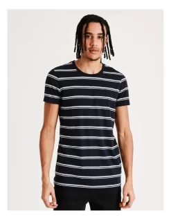 Sebastian Stripe Short Sleeve Tee In Navy -Men Clothing Store 911192230 7 720x928