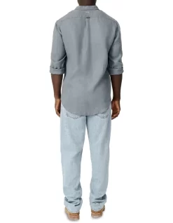 The Trinidad Linen Long Sleeve Shirt In Blue -Men Clothing Store 912205630 4 720x928