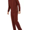 Essential Knit PJ Set In Raspberry -Men Clothing Store 917435530 1 720x928