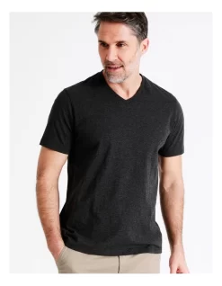 Jackson V-Neck Tee In Grey Marle -Men Clothing Store 918067870 5 720x928