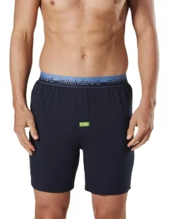 Soft Bamboo Knit Sleep Short In Navy