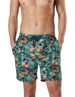 Dark Jungle Bamboo Woven Sleep Short In Navy -Men Clothing Store 921241450 3 720x928