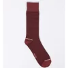 Fine Stripe Bamboo Socks In Burgundy -Men Clothing Store 922058380 1 720x928