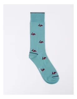 Scooter Bamboo Socks In Blue