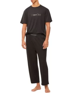 Calvin Klein Embossed Icon Lounge Pant In Black
