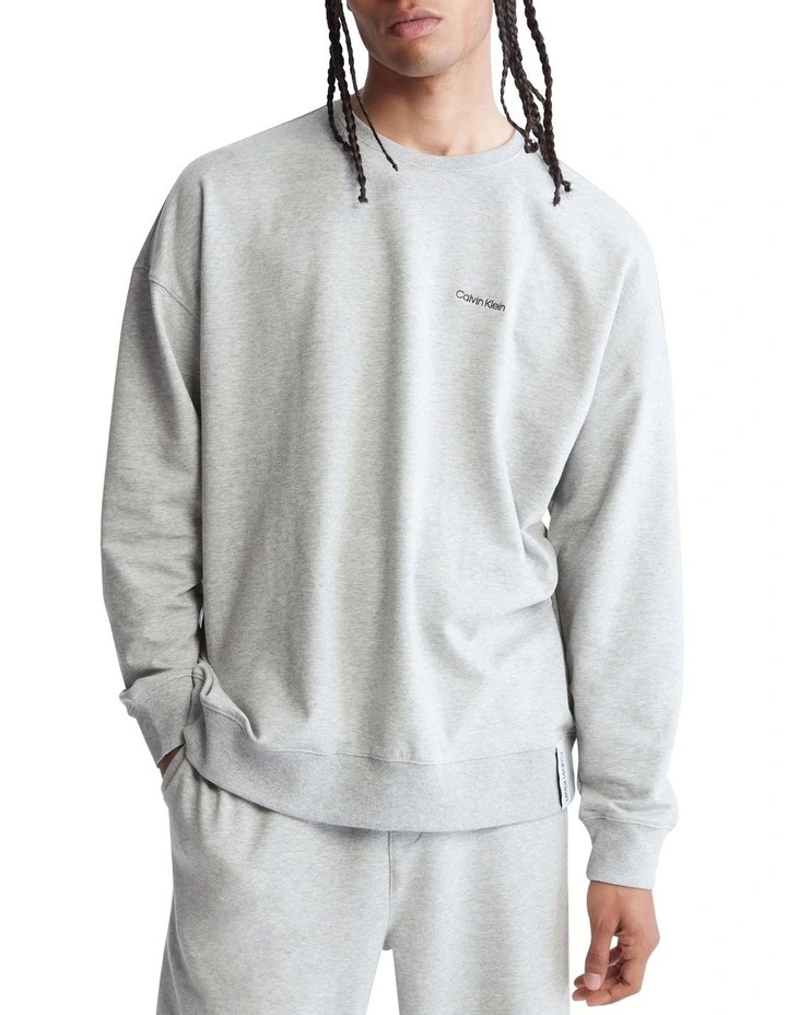 Calvin Klein Modern Cotton Lounge Top In Grey Marle 3 Calvin Klein Modern Cotton Lounge Top In Grey Marle
