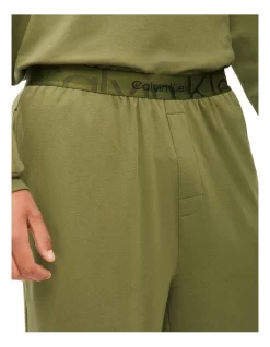 Calvin Klein Embossed Icon Lounge Pant In Olive -Men Clothing Store 923734450 4 720x928
