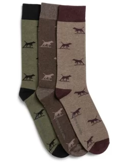 Dogs-A-Plenty Socks In Multi 3 Pack -Men Clothing Store 923771350 3 720x928