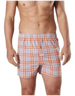 Men's Leroy Check Cotton Stretch Boxer Short In Red -Men Clothing Store 924135670 3 720x928
