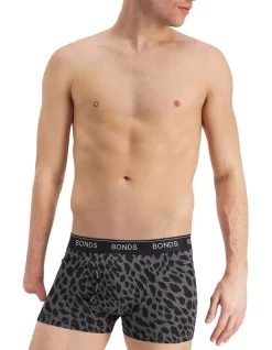 Bonds Guyfront Trunk 3 Pack In Leopard