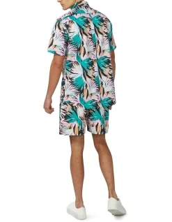 Ben Sherman Summer Foliage Short Sleeve Mod Shirt In Black -Men Clothing Store 928395550 5 720x928