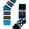 Port Adelaide Heritage Stripe 2 Pack Cotton Socks In Teal/Black -Men Clothing Store 928578520 1 720x928