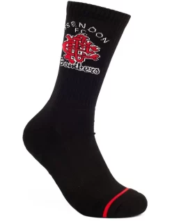 Essendon Bombers Heritage Sneaker Socks 2 Pack Cotton In Red/Black -Men Clothing Store 928579060 4 720x928