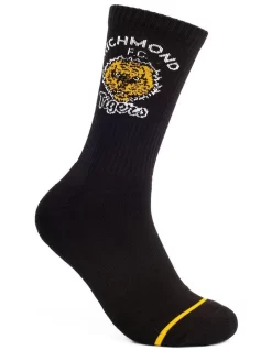 Richmond Tigers Heritage Sneaker Socks 2 Pack Cotton In Yellow/Black -Men Clothing Store 928579330 4 720x928