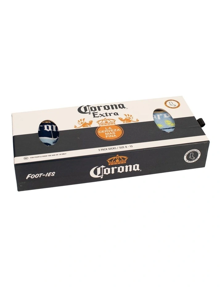 Corona Summer Socks Gift Box 3 Pack In Multi 5 Corona Summer Socks Gift Box 3 Pack In Multi - Image 3