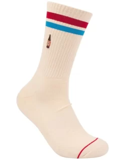 Melbourne Bitter Sneaker Socks 2 Pack In Cream/Black -Men Clothing Store 928581310 5 720x928