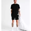 Jack & Jones Basic Short Sleeve Tee And Shorts Set In Black -Men Clothing Store 928631890 1 720x928
