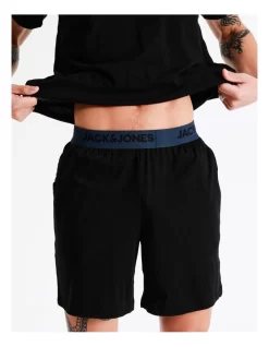 Jack & Jones Basic Short Sleeve Tee And Shorts Set In Black -Men Clothing Store 928631890 6 720x928