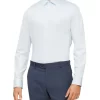 Calvin Klein Nevertuck Long Sleeve Plain Poplin Shirt In Sky -Men Clothing Store 928886140 1 720x928