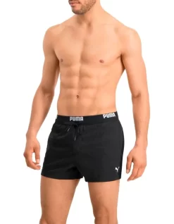 Puma Logo Band Swim Short In Black -Men Clothing Store 929387980 7 720x928