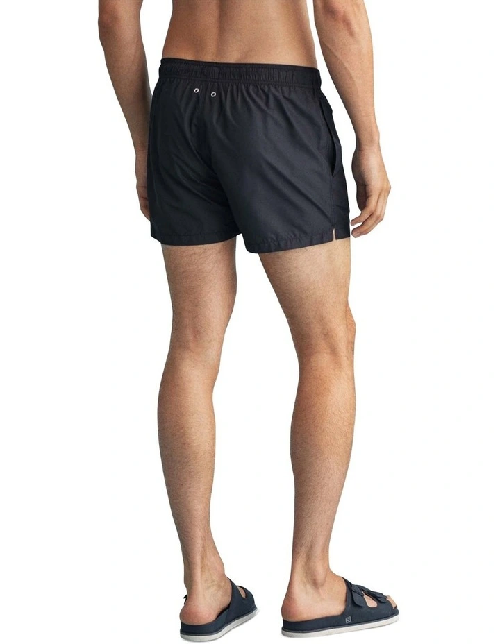 Gant Lightweight Logo Swim Short In Black 4 Gant Lightweight Logo Swim Short In Black - Image 2