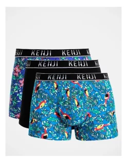 Fashion Trunks Mixed Tropical 3 Pack In Assorted